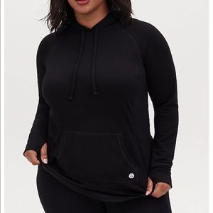 Torrid black tunic hoodie